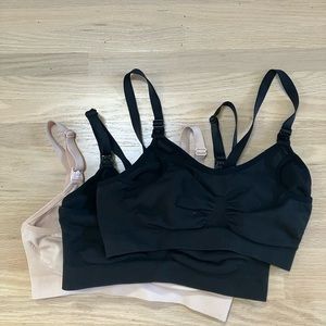 (3) Bravado Basics hands free nursing / pumping bras - size Small